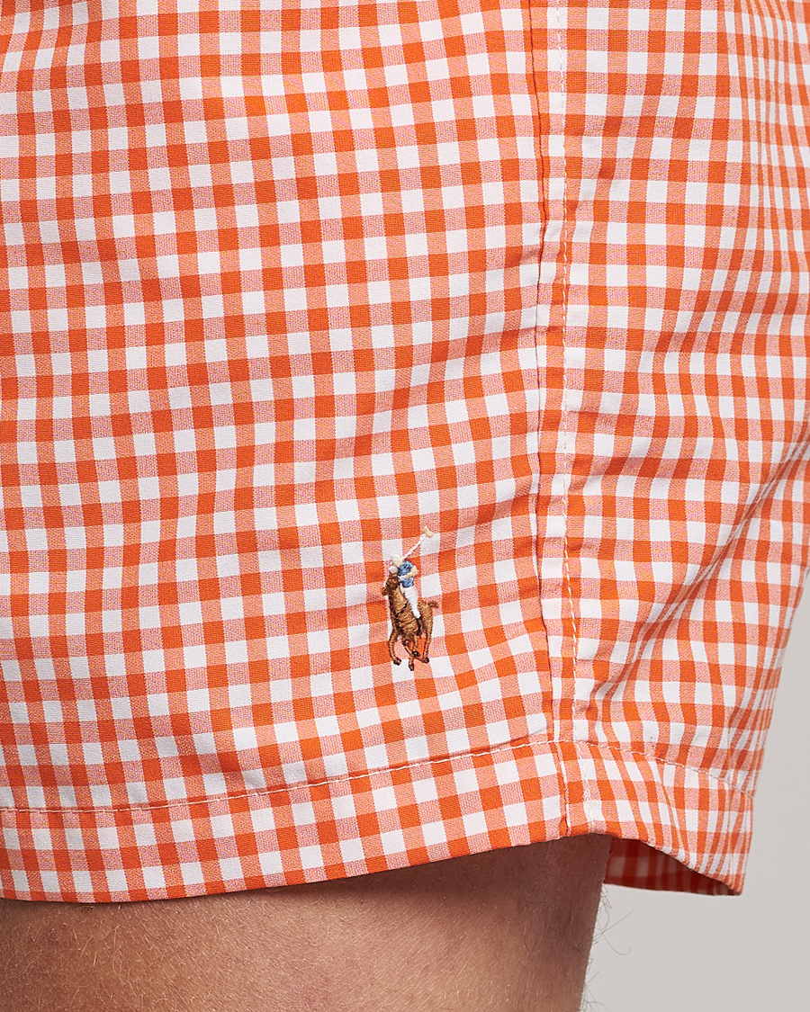 Herren | Badehosen | Polo Ralph Lauren | Traveler Gingham Swimshorts Sailing Orange
