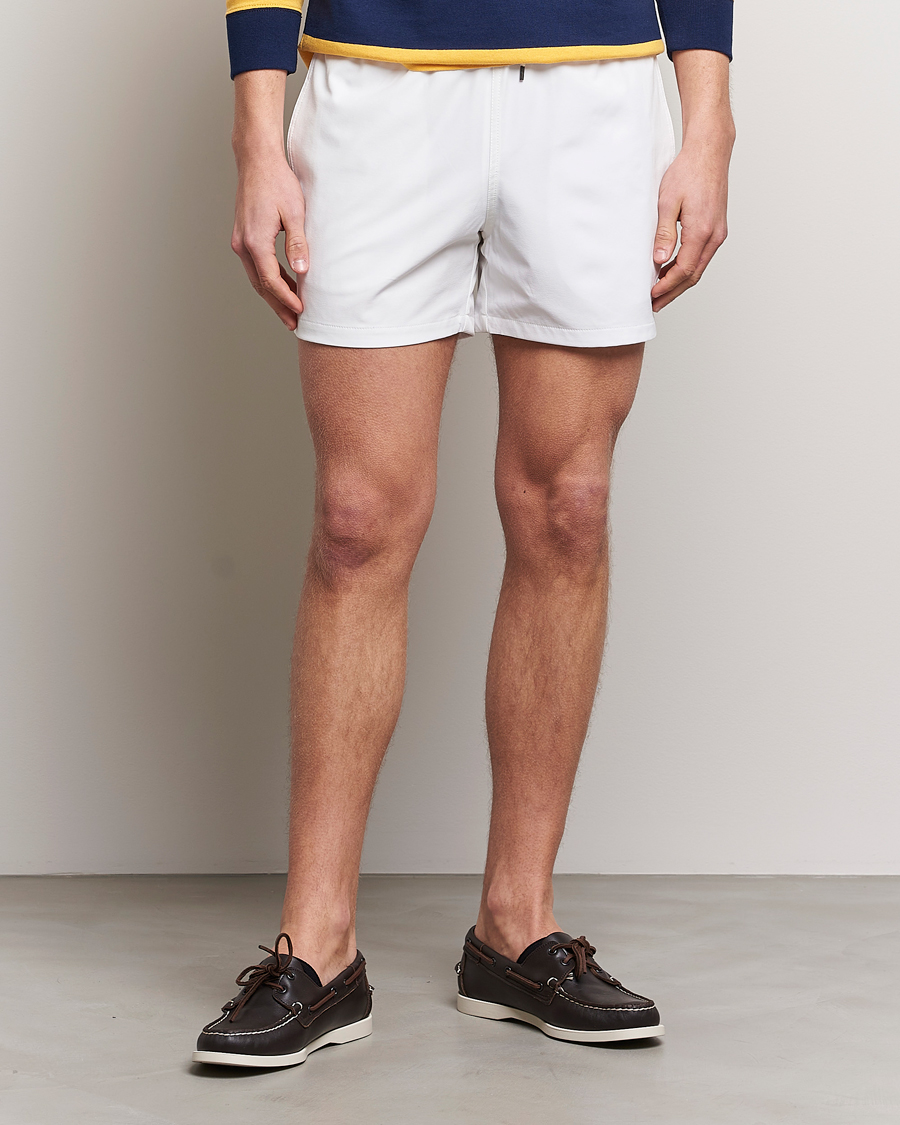 Herren | Badehosen | Polo Ralph Lauren | Recycled Slim Traveler Swimshorts White