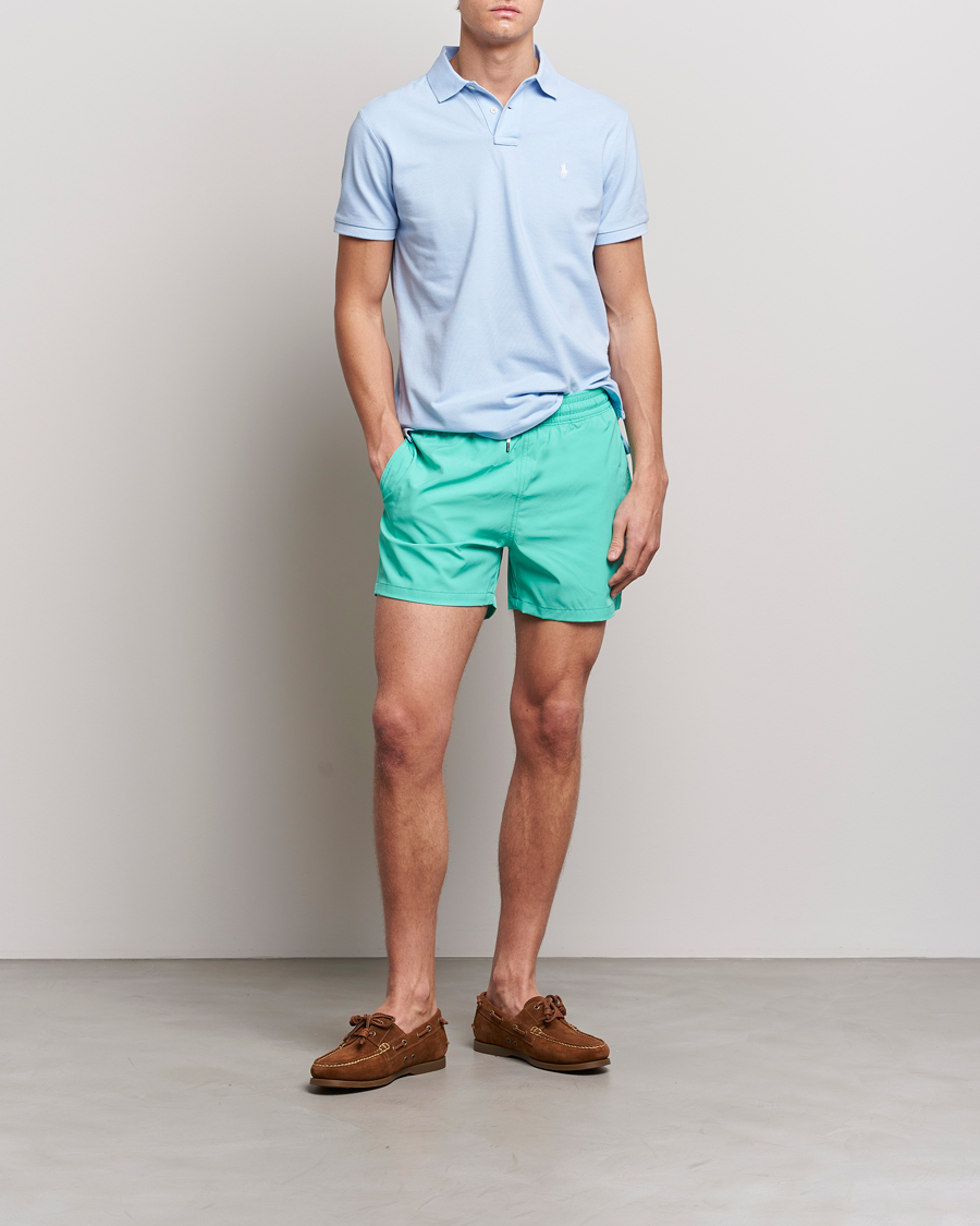 Herren | Badehosen | Polo Ralph Lauren | Recycled Slim Traveler Swimshorts Sunset Green