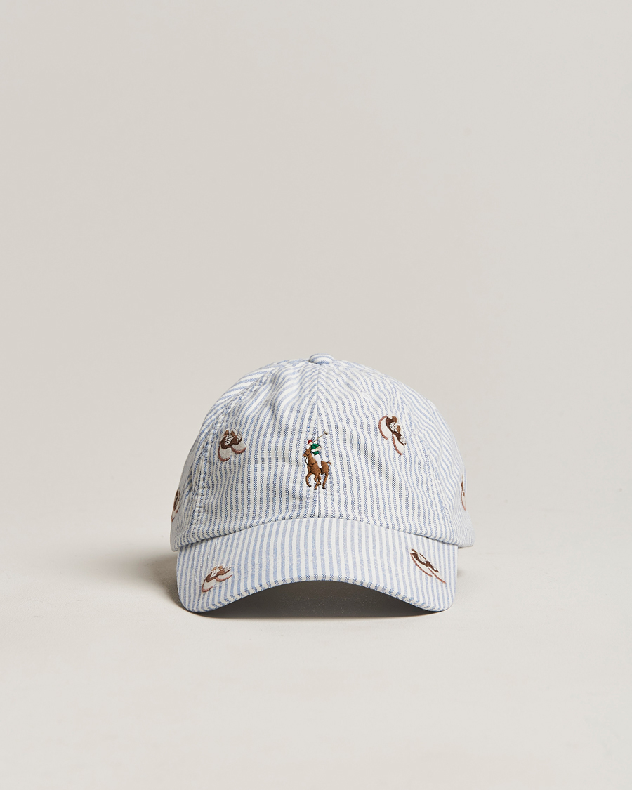 Herren | Polo Ralph Lauren Oxford Striped Cap Blue/White | Polo Ralph Lauren | Oxford Striped Cap Blue/White