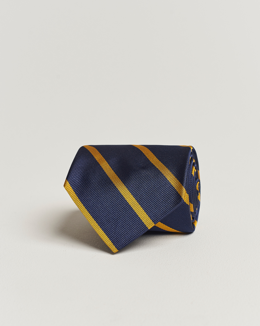 Herren | Polo Ralph Lauren Striped Tie Navy/Gold | Polo Ralph Lauren | Striped Tie Navy/Gold
