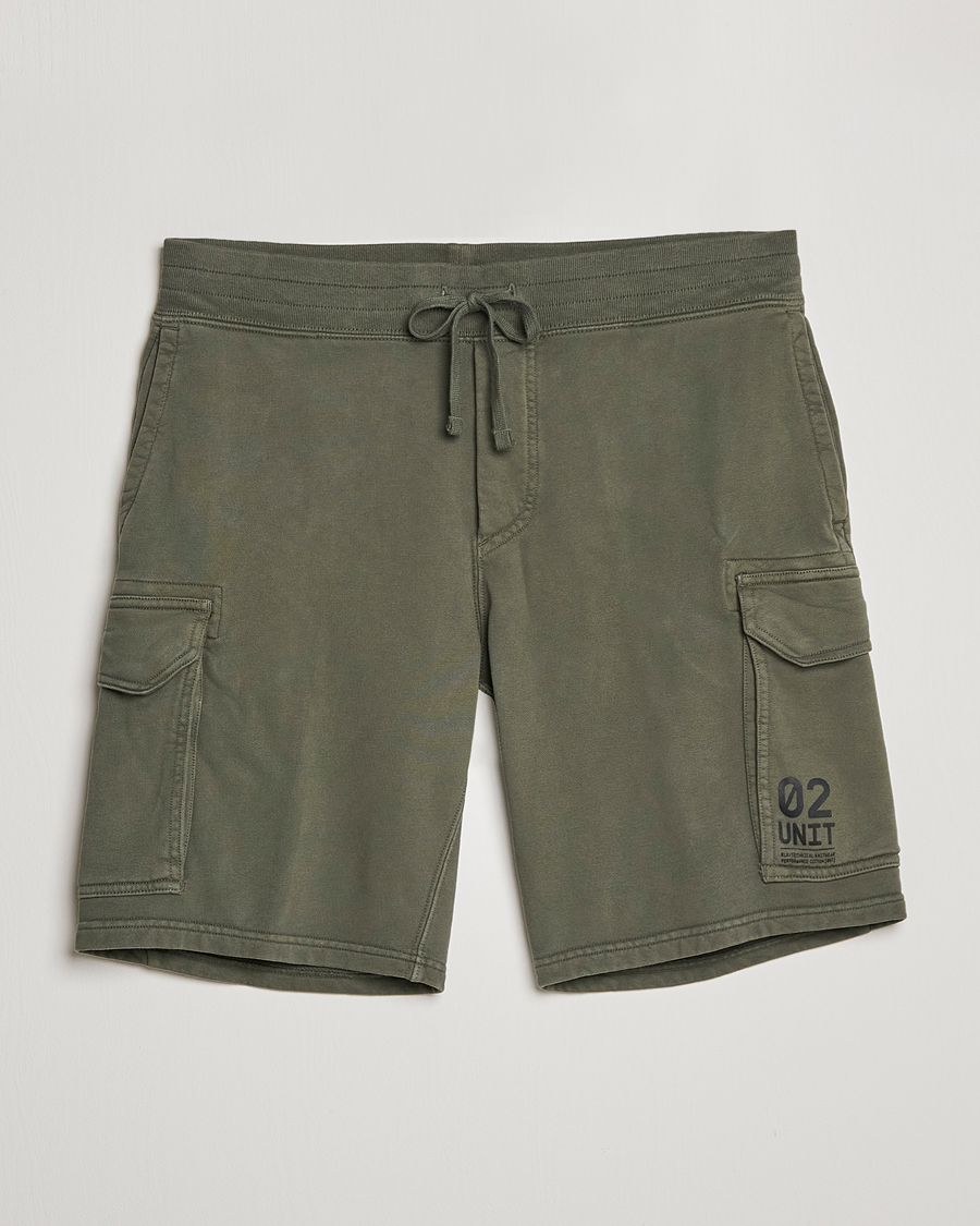 Herren | Shorts | RLX Ralph Lauren | Terry Back Fleece Cargo Shorts Fossil Green