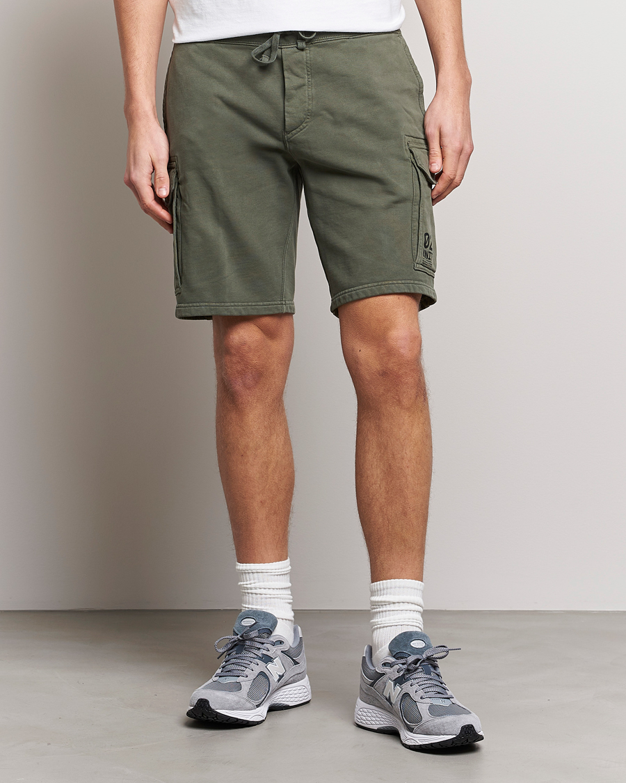Herren | Shorts | RLX Ralph Lauren | Terry Back Fleece Cargo Shorts Fossil Green