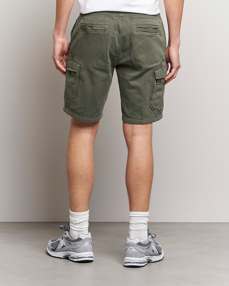 Herren | Shorts | RLX Ralph Lauren | Terry Back Fleece Cargo Shorts Fossil Green