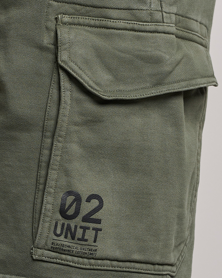 Herren | Shorts | RLX Ralph Lauren | Terry Back Fleece Cargo Shorts Fossil Green