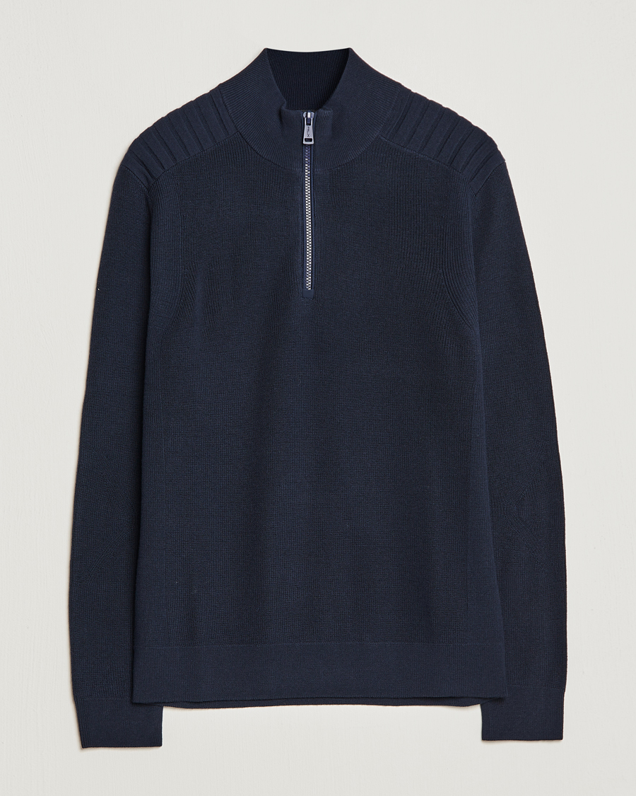 Herren | Pullover | RLX Ralph Lauren | Merino Half-Zip Sweater College Navy