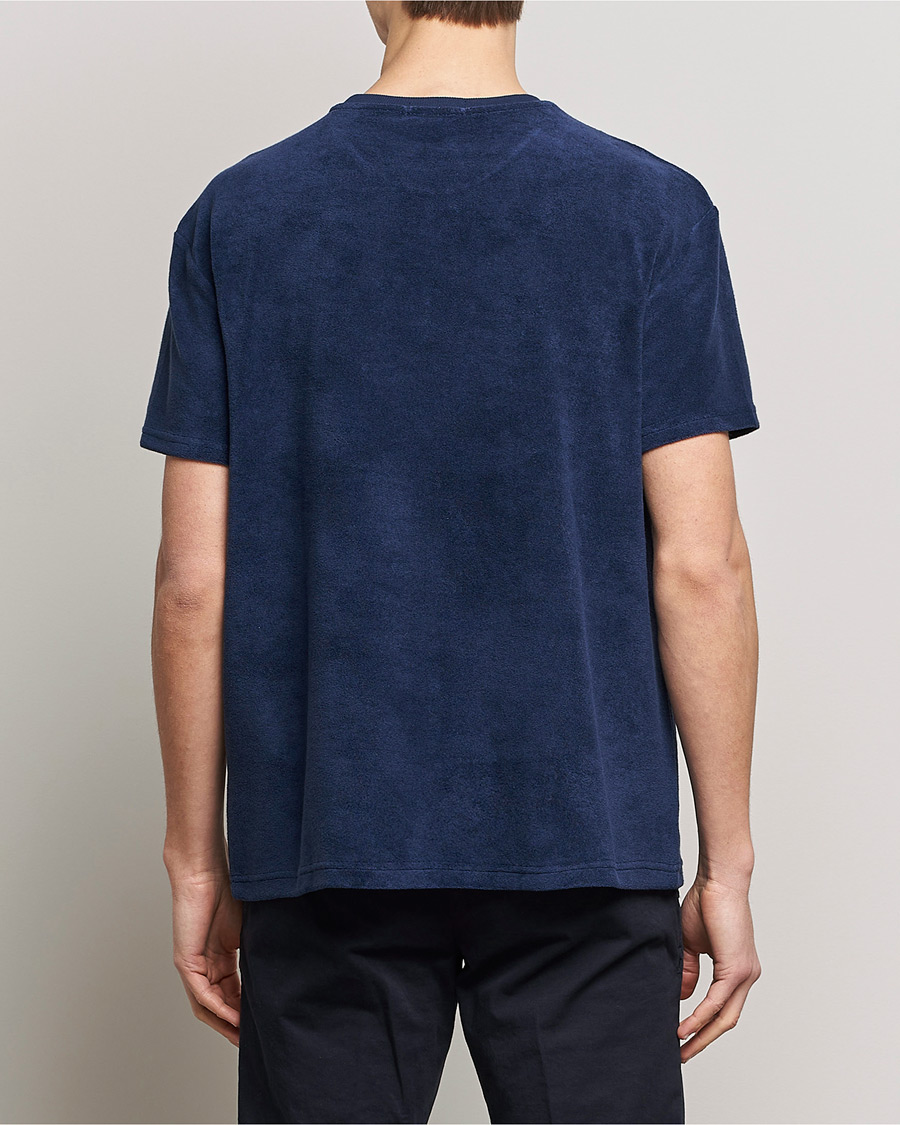 Herren | T-Shirts | Polo Ralph Lauren | Cotton Terry Crew Neck T-shirt Newport Navy