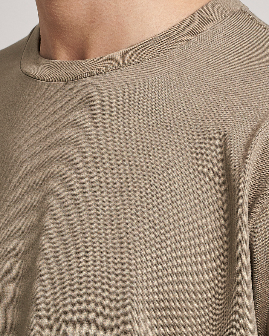 Herren | T-Shirts | Auralee | Luster Plaiting T-Shirt Khaki Grey