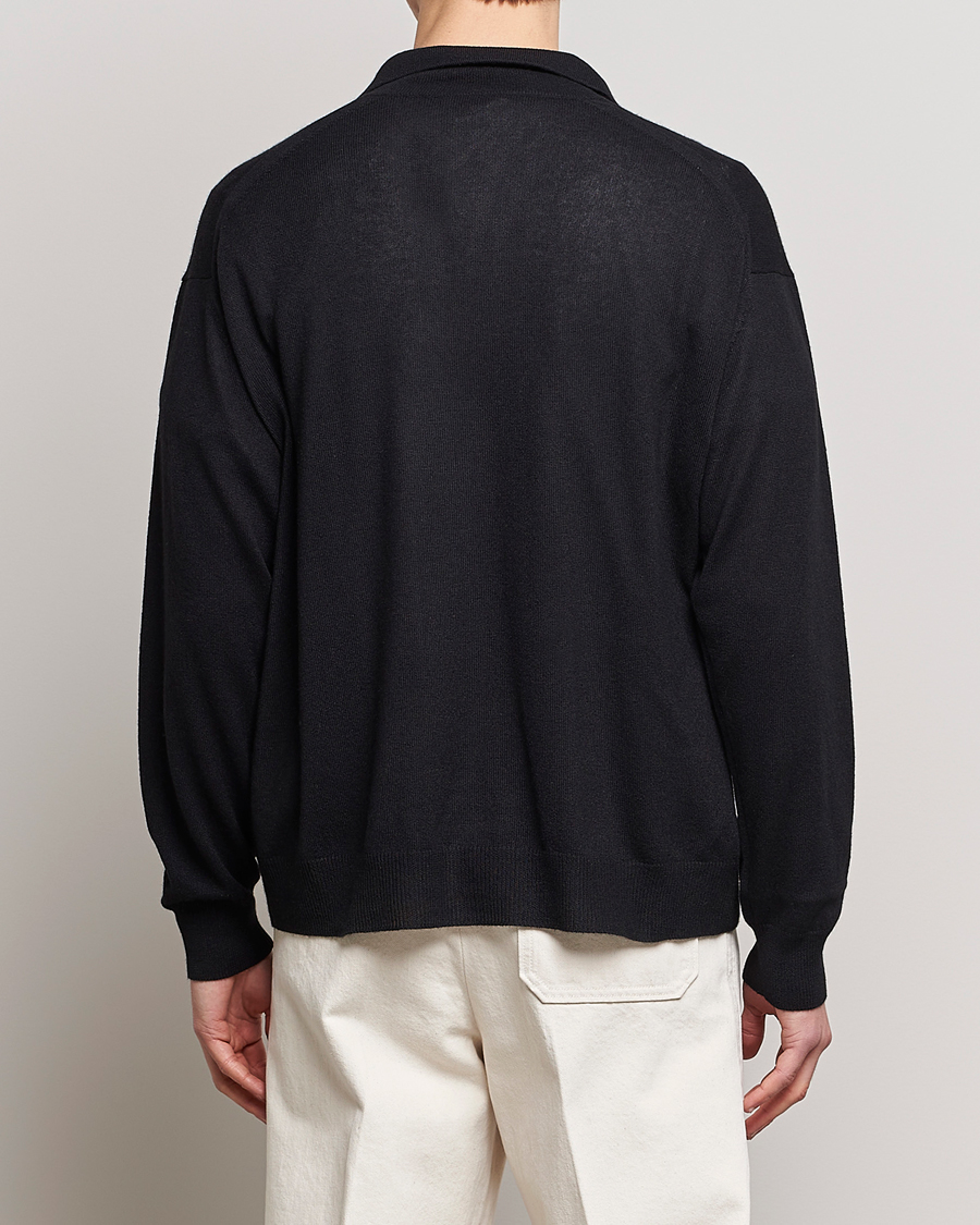 Herren | Pullover | Auralee | Cashmere/Silk Skipper Polo Black