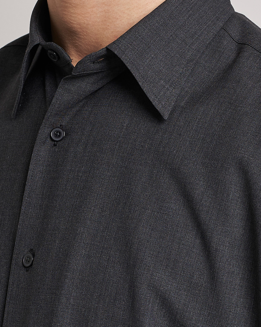 Herren | Hemden | Auralee | Tropical Wool Shirt Charcoal