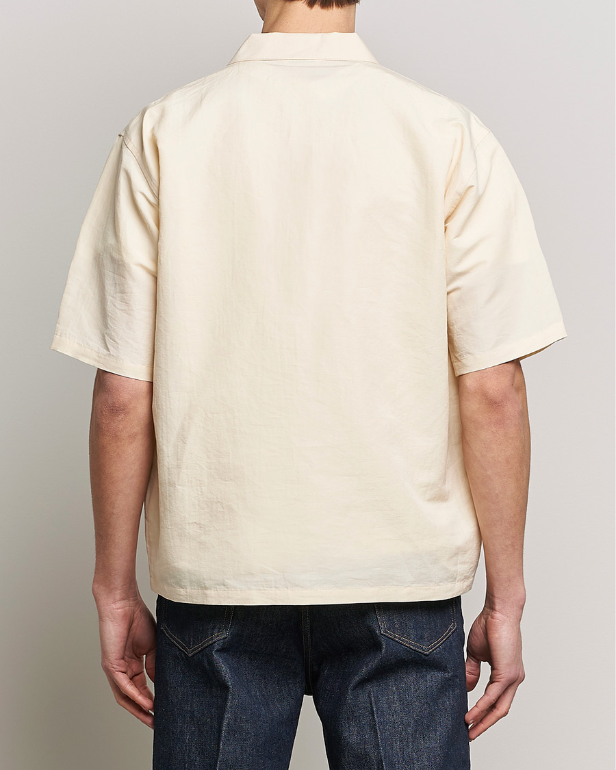 Herren | Hemden | Auralee | Finx Linen Half Sleeved Shirt Ecru