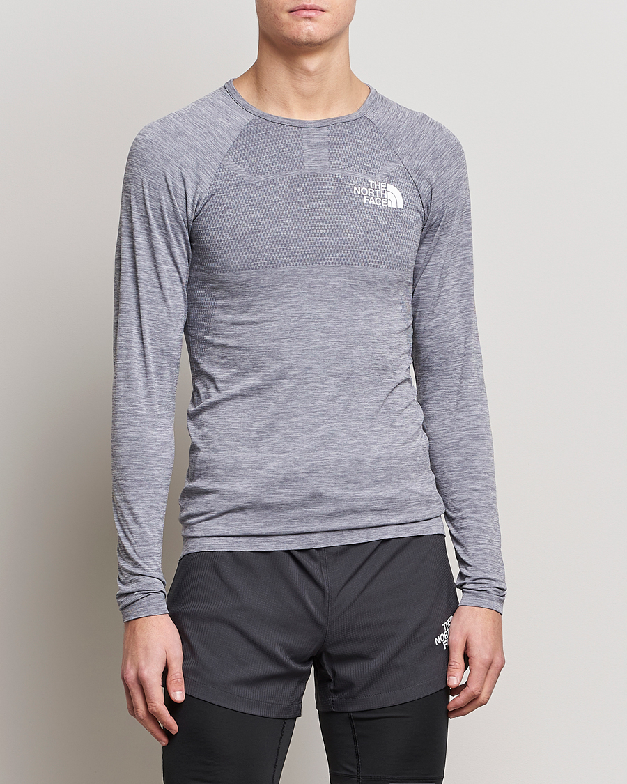 Herren | T-Shirts | The North Face | Mountain Athletics Long Sleeve Meld Grey Heather