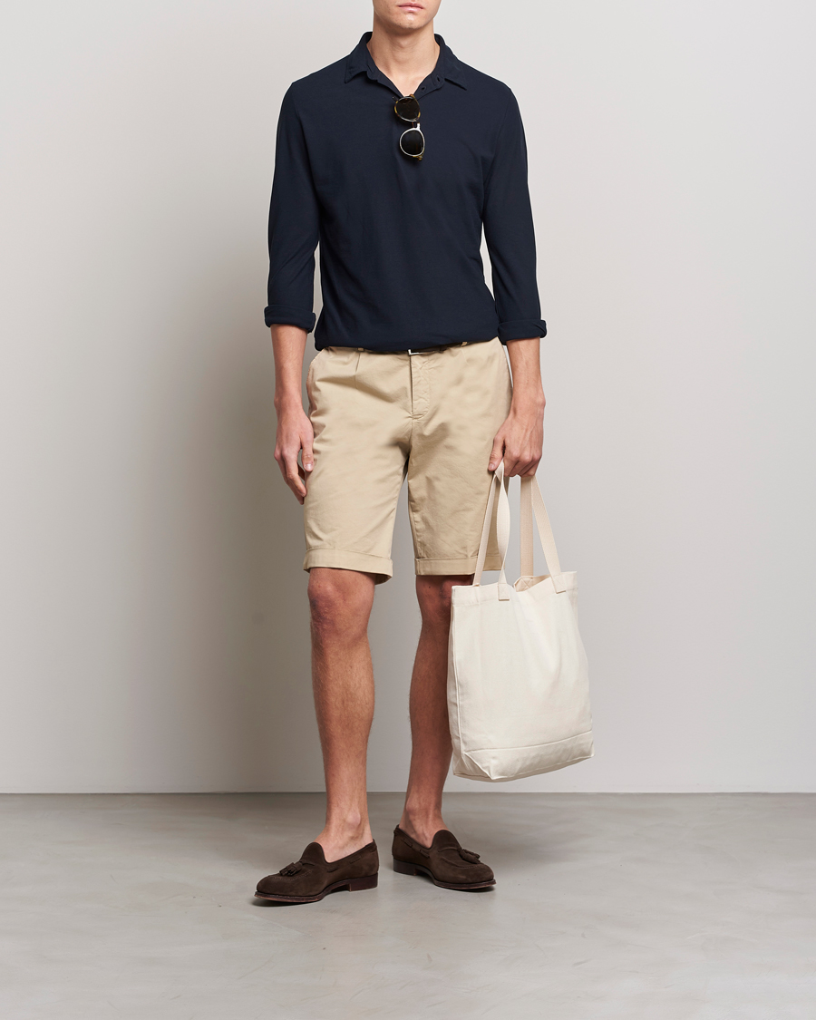 Herren | Shorts | Briglia 1949 | Pleated Cotton Shorts Beige