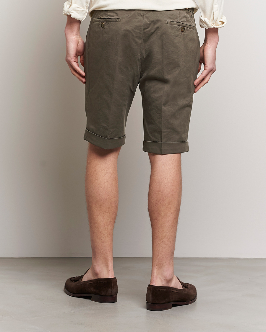 Herren | Shorts | Briglia 1949 | Pleated Cotton Shorts Brown