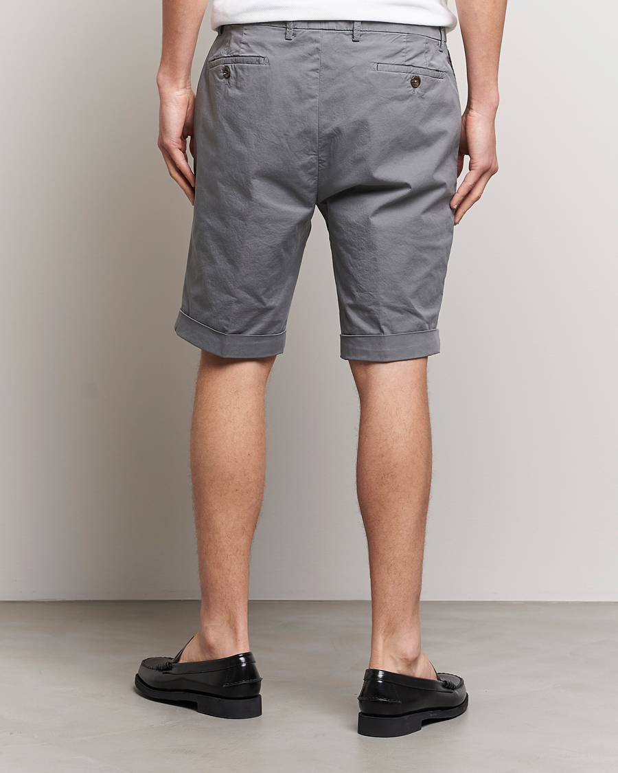 Herren | Shorts | Briglia 1949 | Pleated Cotton Shorts Grey