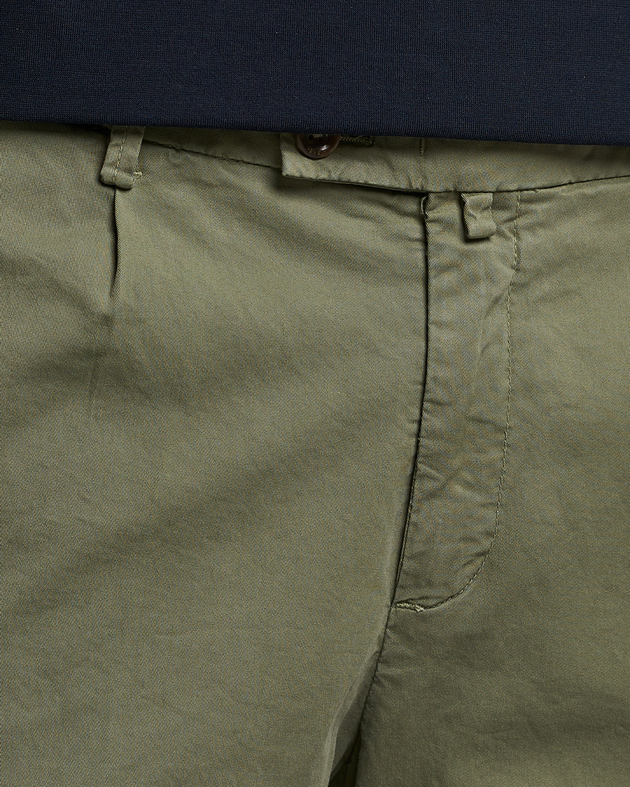 Herren | Shorts | Briglia 1949 | Pleated Cotton Shorts Olive