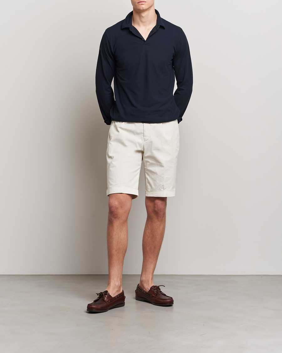Herren | Shorts | Briglia 1949 | Pleated Cotton Shorts Cream
