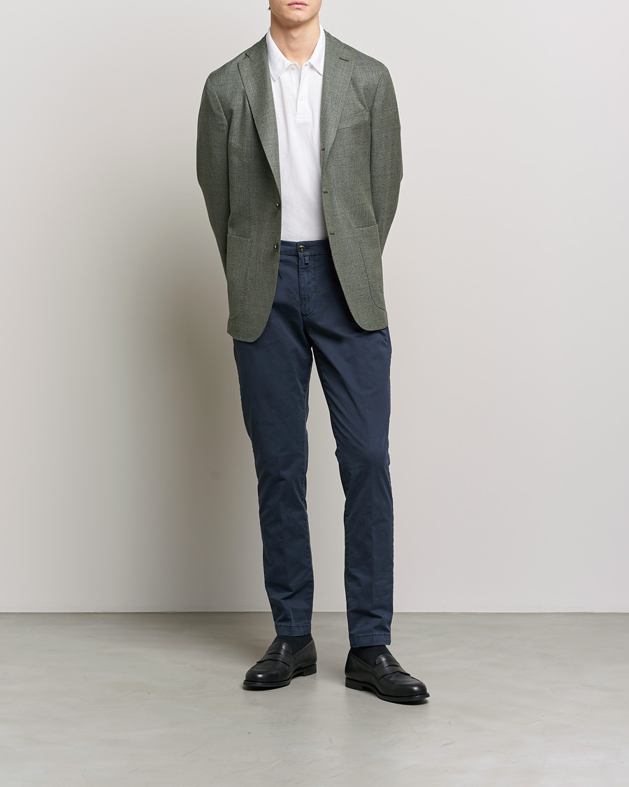 Herren | Hosen | Briglia 1949 | Tapered Fit Cotton Twill Stretch Chinos Navy