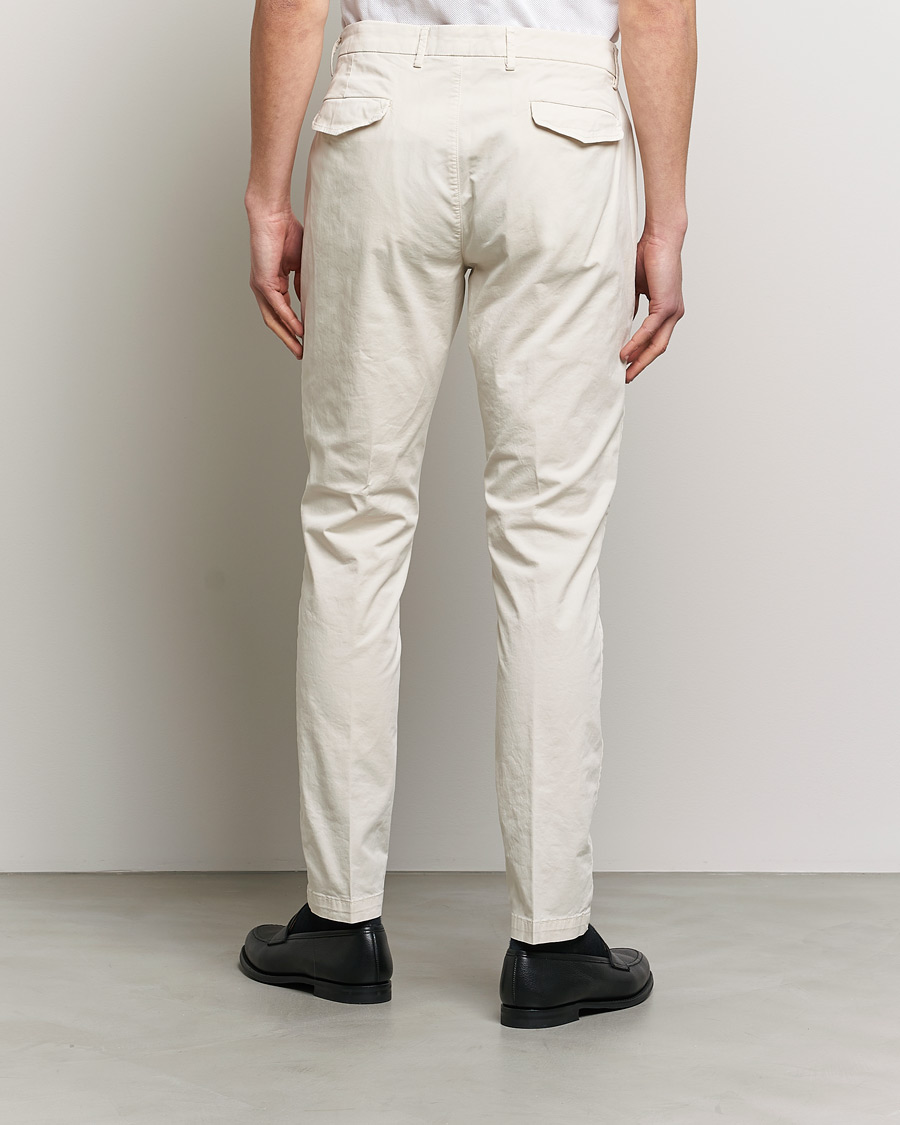 Herren | Hosen | Briglia 1949 | Tapered Fit Cotton Twill Stretch Chinos Cream