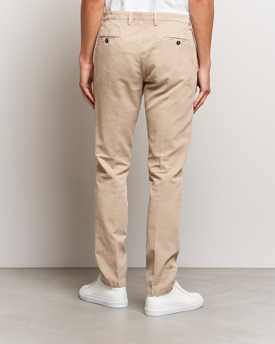 Herren | Hosen | Briglia 1949 | Slim Fit Diagonal Cotton Stretch Trousers Beige