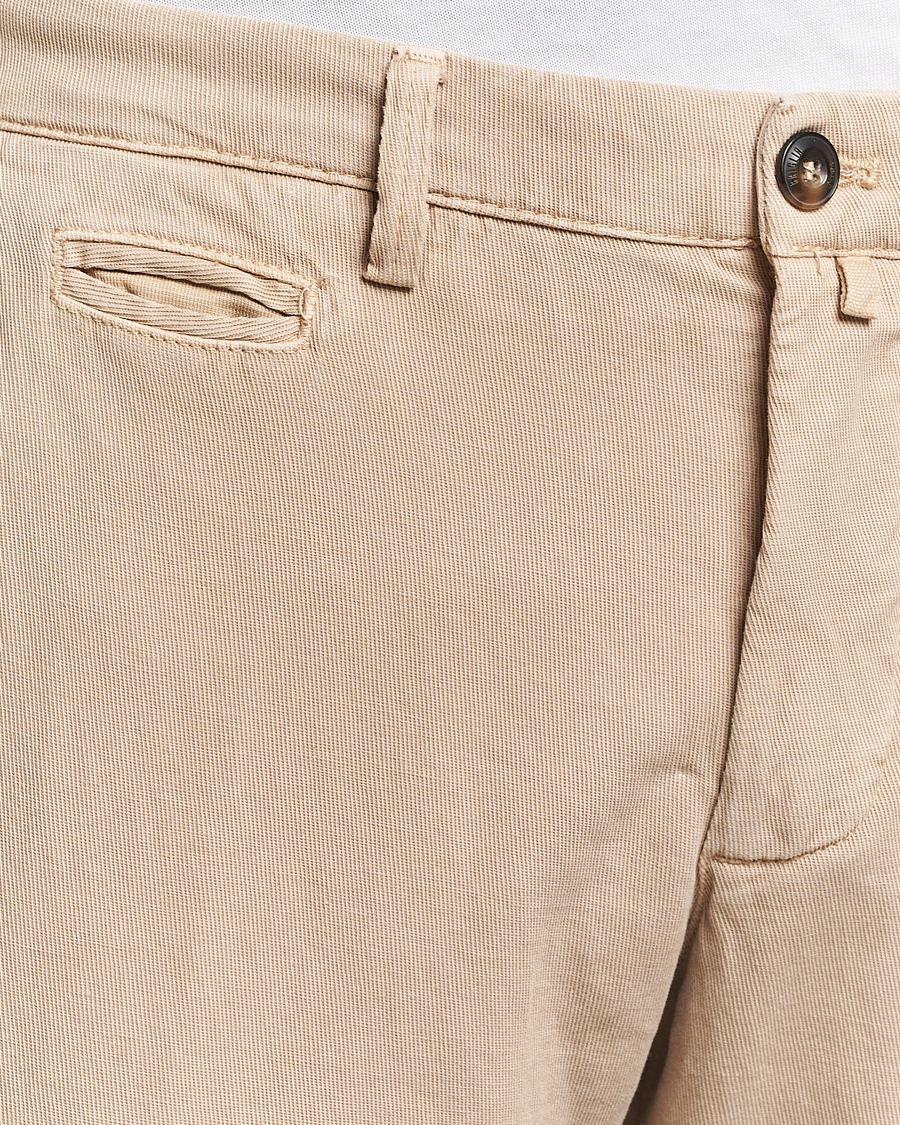 Herren | Hosen | Briglia 1949 | Slim Fit Diagonal Cotton Stretch Trousers Beige