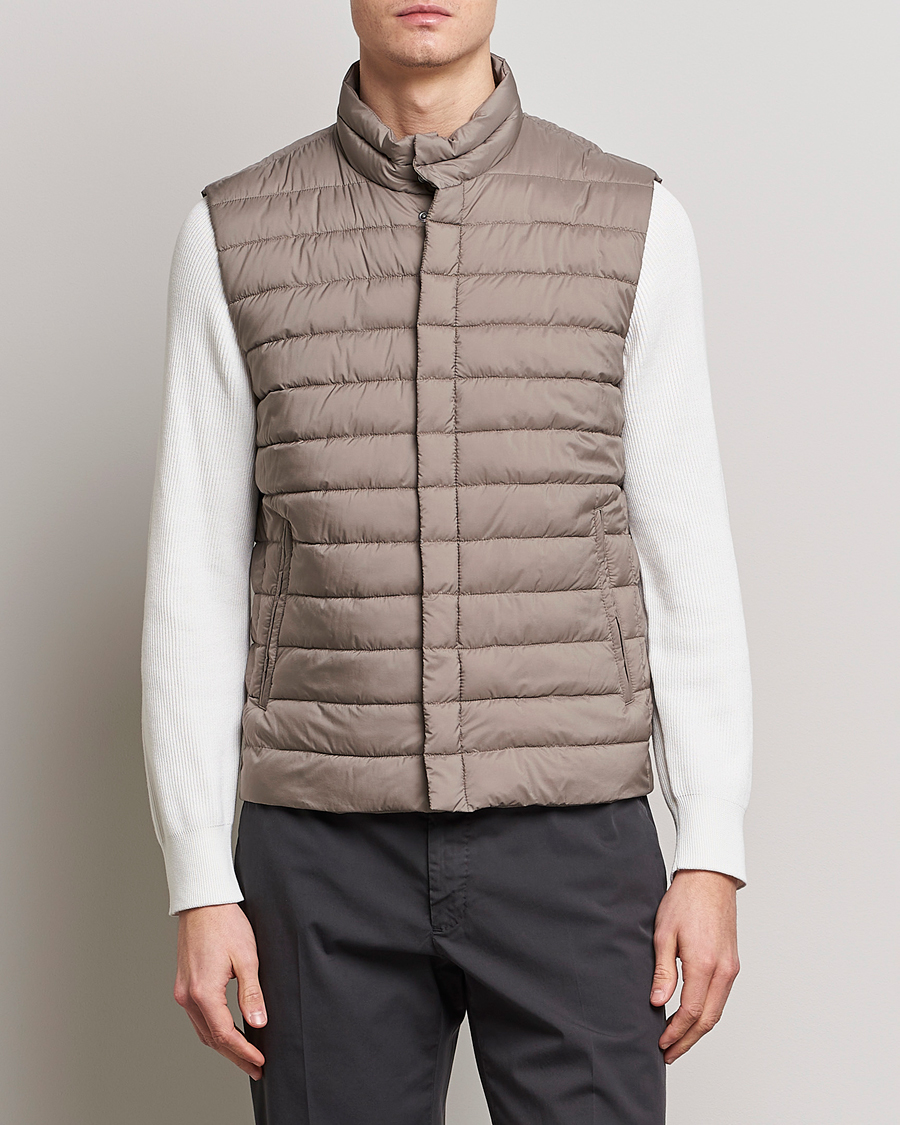 Herren | Jacken | Herno | Nuage Matt Nylon Vest Taupe