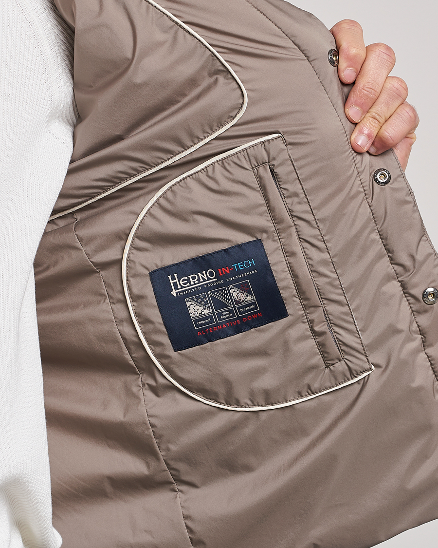 Herren | Jacken | Herno | Nuage Matt Nylon Vest Taupe