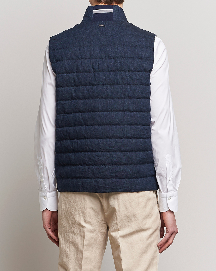 Herren | Westen | Herno | Padded Linen Vest Navy