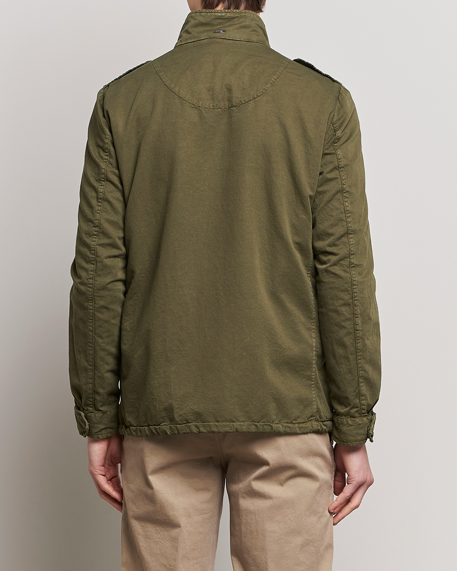 Herren | Jacken | Herno | Washed Cotton/Linen Field Jacket Army Green