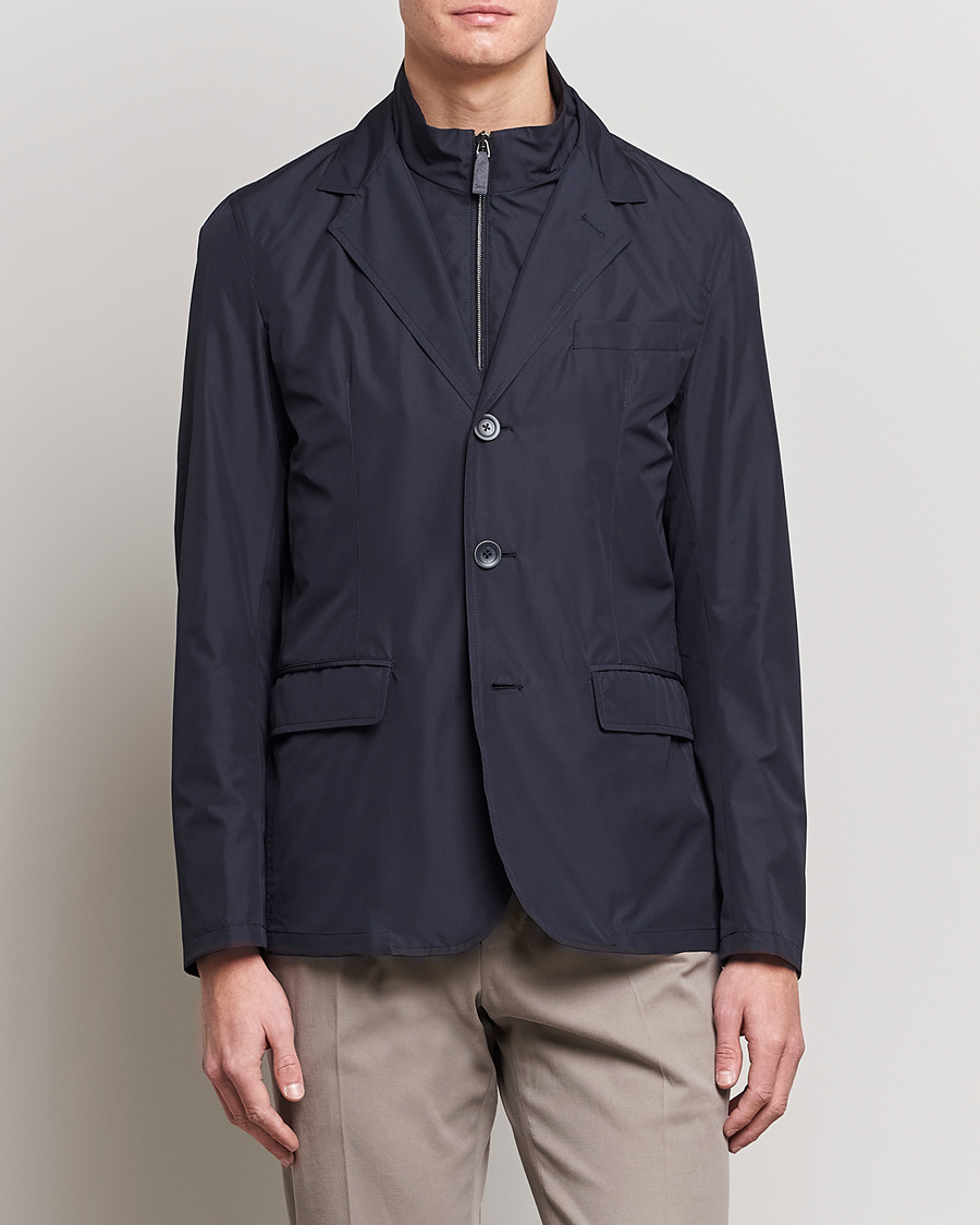 Herren | Jacken | Herno | Nylon Zip Blazer Navy