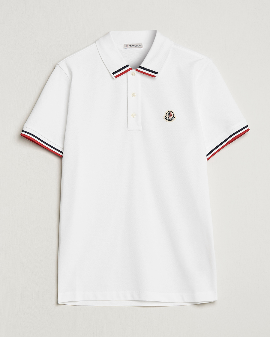 Herren | Poloshirts | Moncler | Tricolor Rib Polo  White