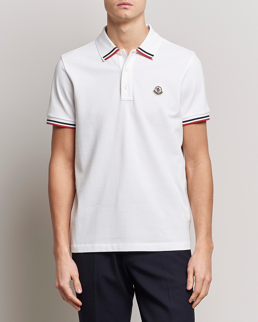 Herren | Poloshirts | Moncler | Tricolor Rib Polo  White