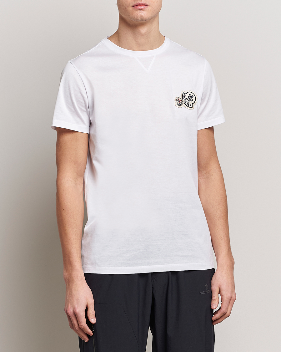 Herren | T-Shirts | Moncler | Double Logo T-Shirt White
