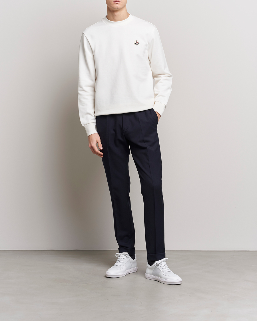 Herren | Pullover | Moncler | Logo Patch Sweatshirt White