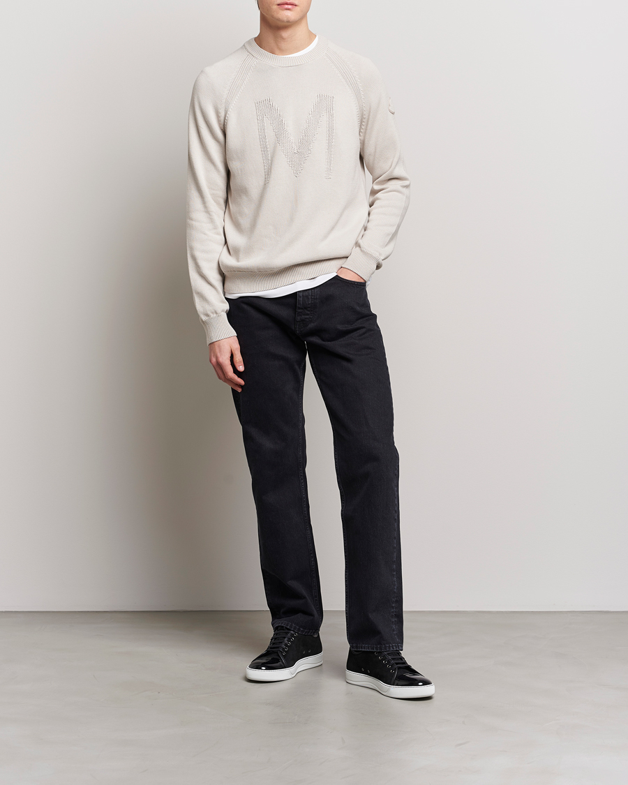 Herren | Pullover | Moncler | Embroidered Sweater Beige