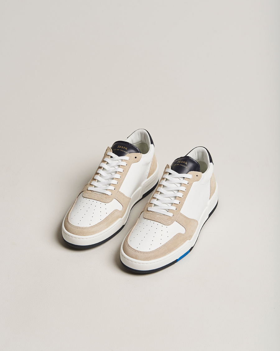 Herren | Zespà ZSP23 MAX Nappa/Suede Sneakers Frost/Navy | Zespà | ZSP23 MAX Nappa/Suede Sneakers Frost/Navy