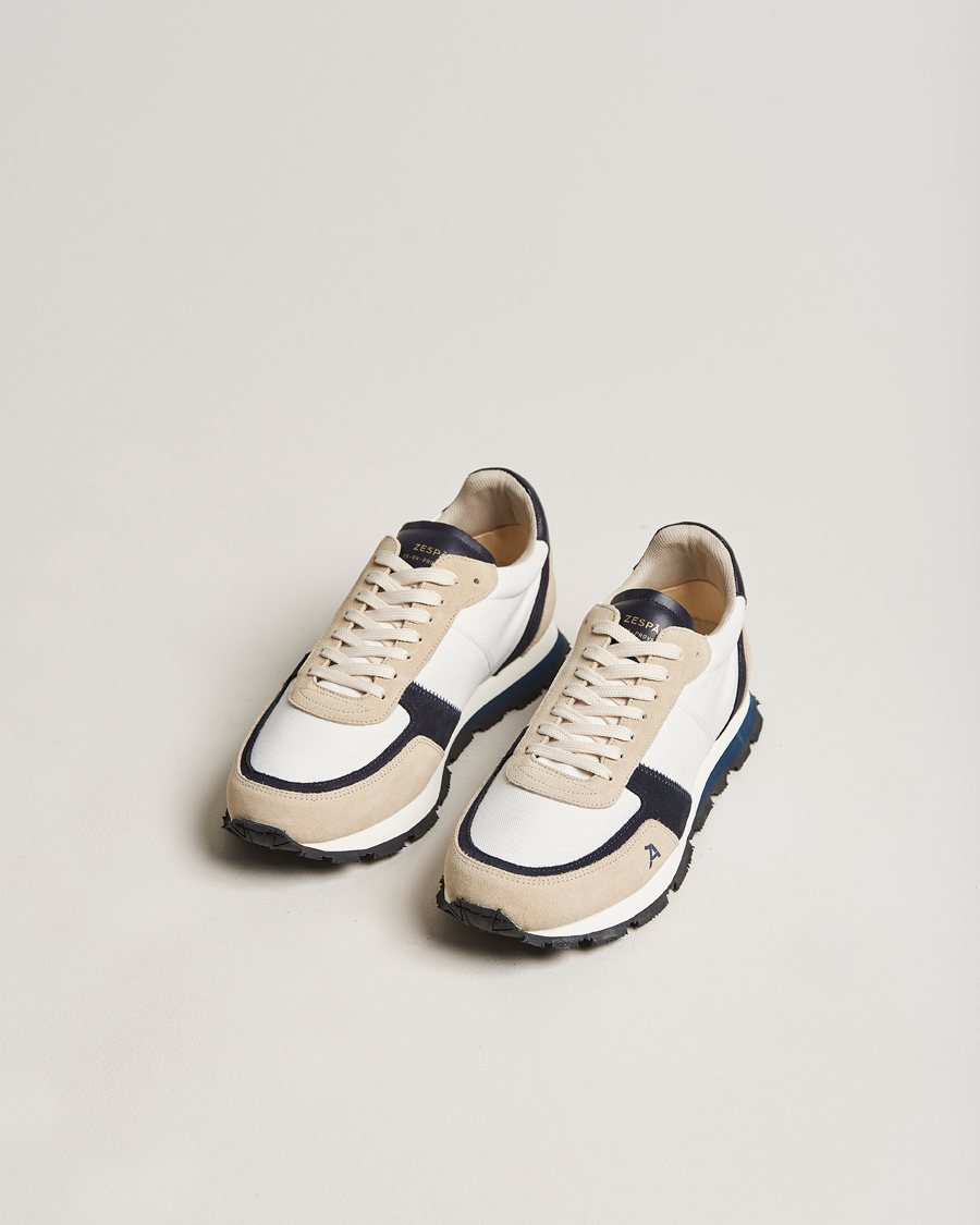 Herren | Zespà ZSP6 Pique Seaqual Running Sneaker Frost/Navy | Zespà | ZSP6 Pique Seaqual Running Sneaker Frost/Navy