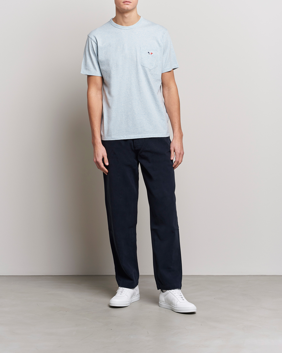 Herren | T-Shirts | Maison Kitsuné | Tricolor Fox Tee Blue Haze