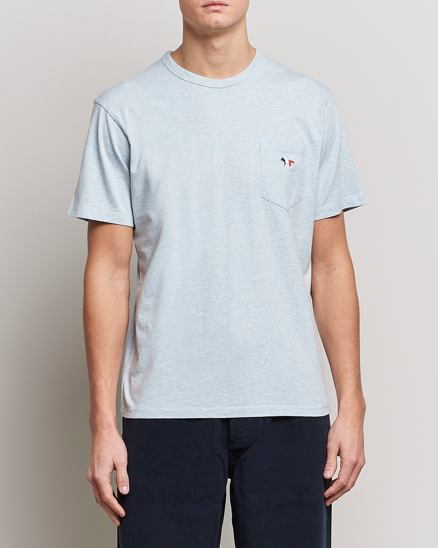 Herren | T-Shirts | Maison Kitsuné | Tricolor Fox Tee Blue Haze
