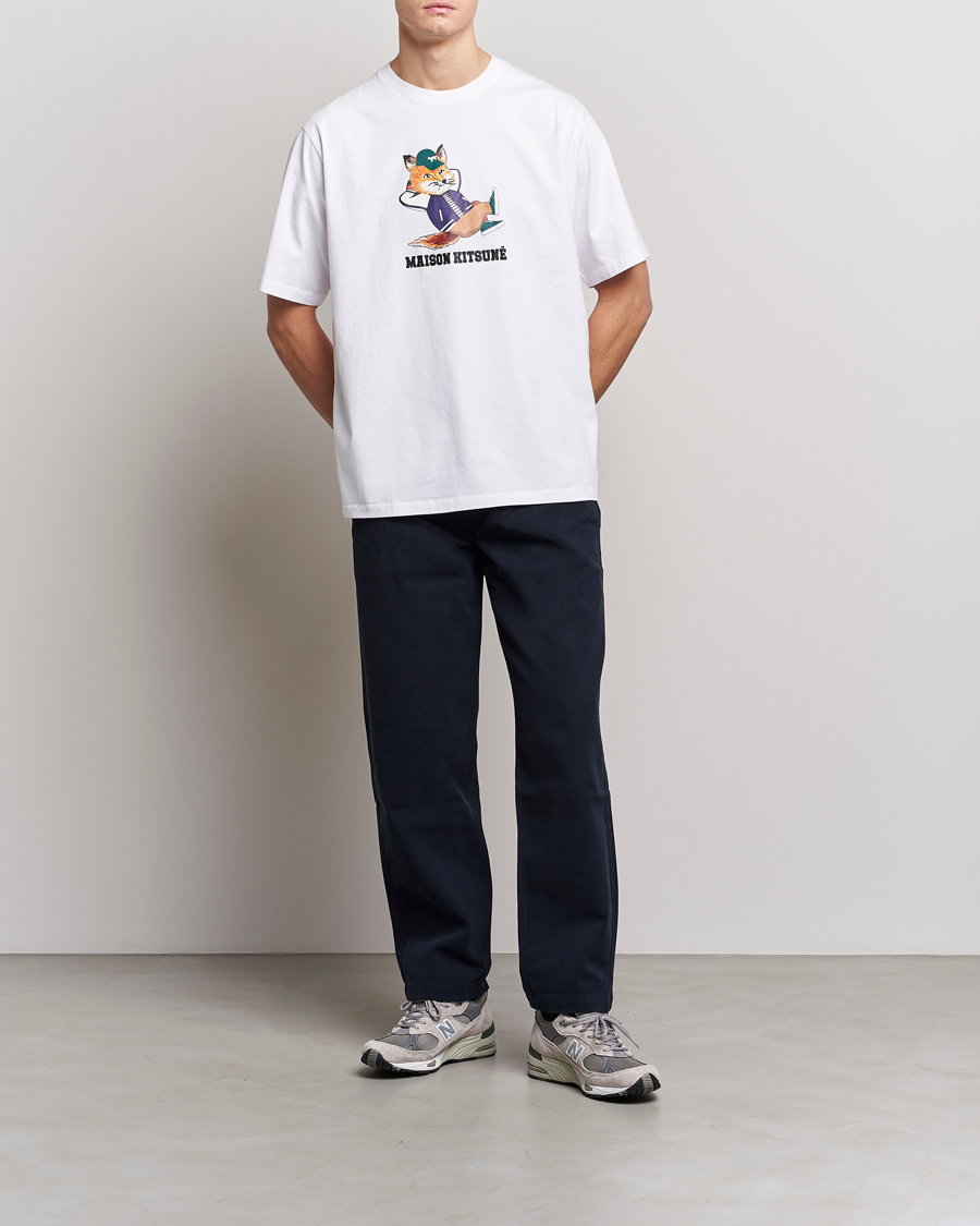 Herren | T-Shirts | Maison Kitsuné | Dressed Fox Print Tee White