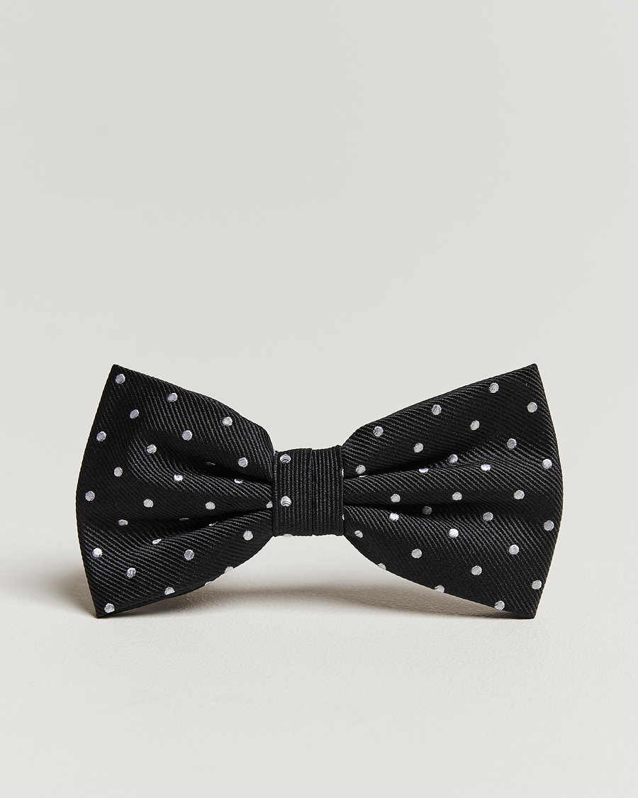 Herren | Amanda Christensen Dot Pre Tie Silk Black/White | Amanda Christensen | Dot Pre Tie Silk Black/White
