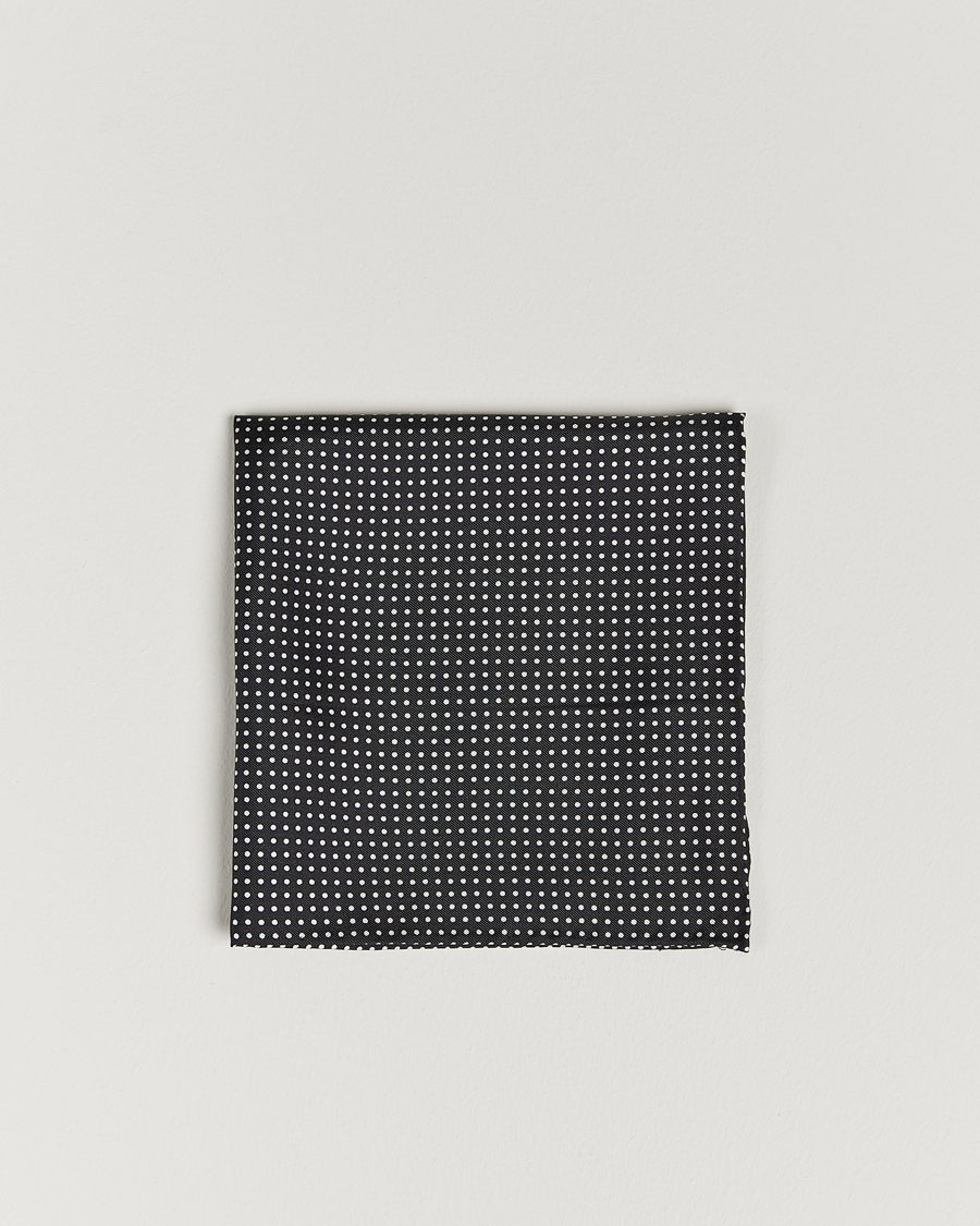Herren | Amanda Christensen Handkerchief Dot Silk Black | Amanda Christensen | Handkerchief Dot Silk Black
