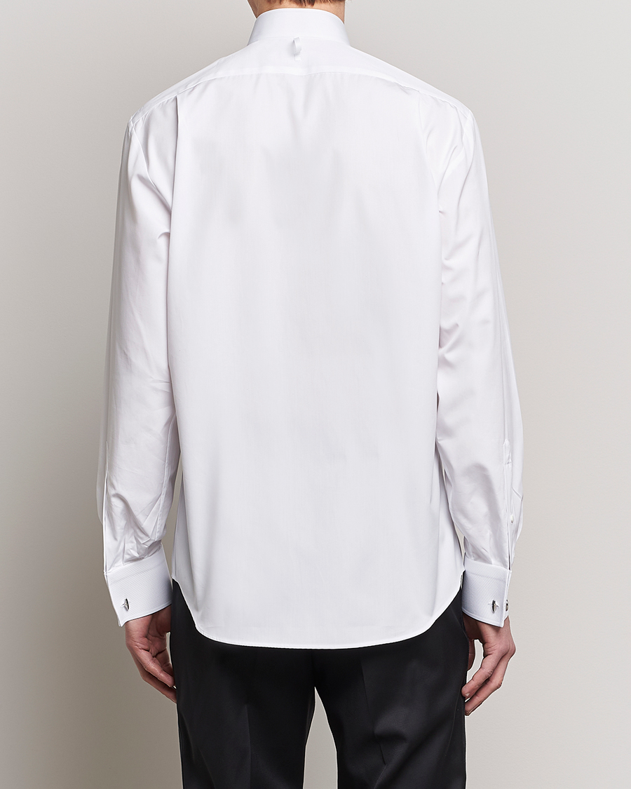 Herren | Hemden | Stenströms | Fitted Body Stand Up Collar Evening Shirt White