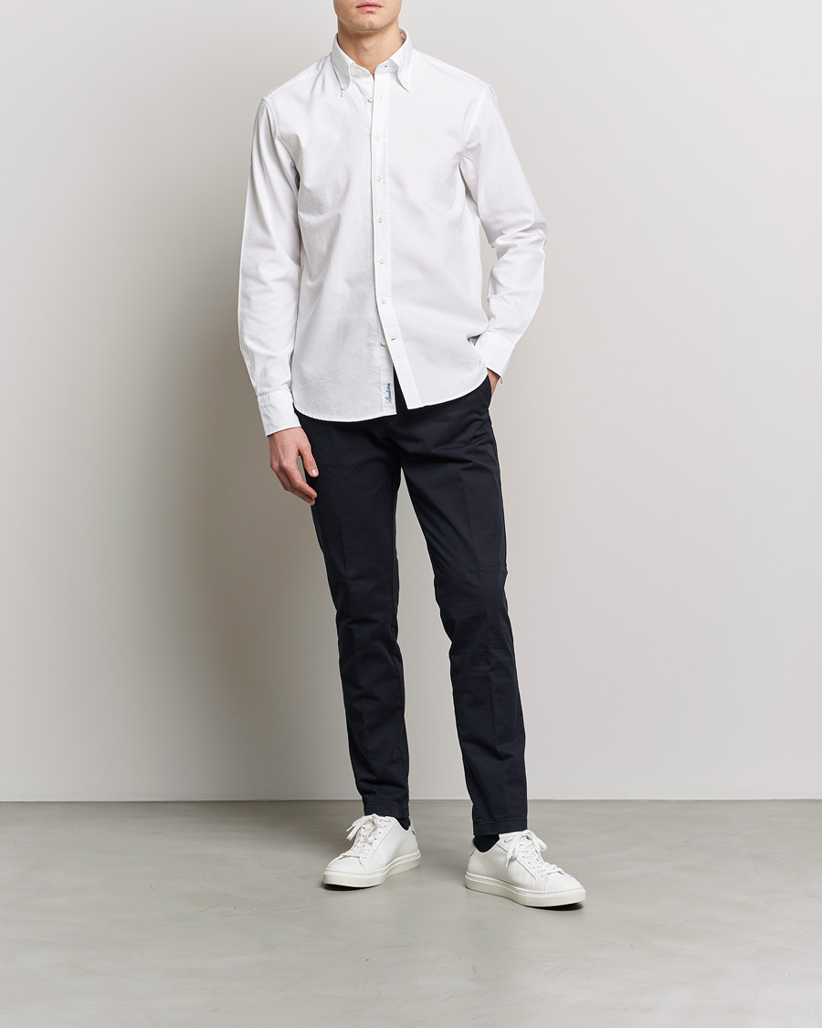Herren | Hemden | Stenströms | Fitted Body Oxford Shirt White