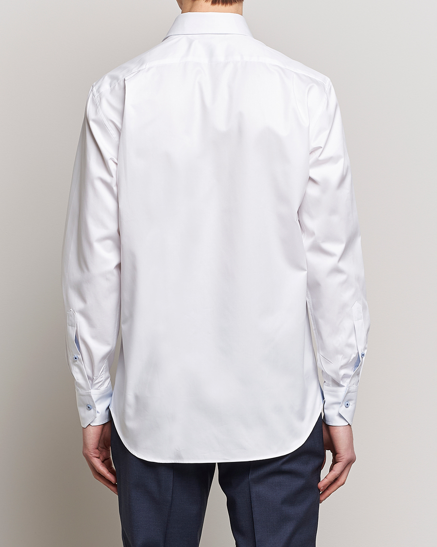 Herren | Hemden | Stenströms | Fitted Body Contrast Cut Away Shirt White