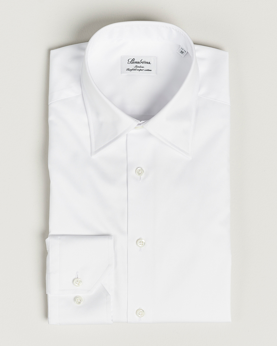 Herren | Hemden | Stenströms | Slimline Kent Collar Shirt White