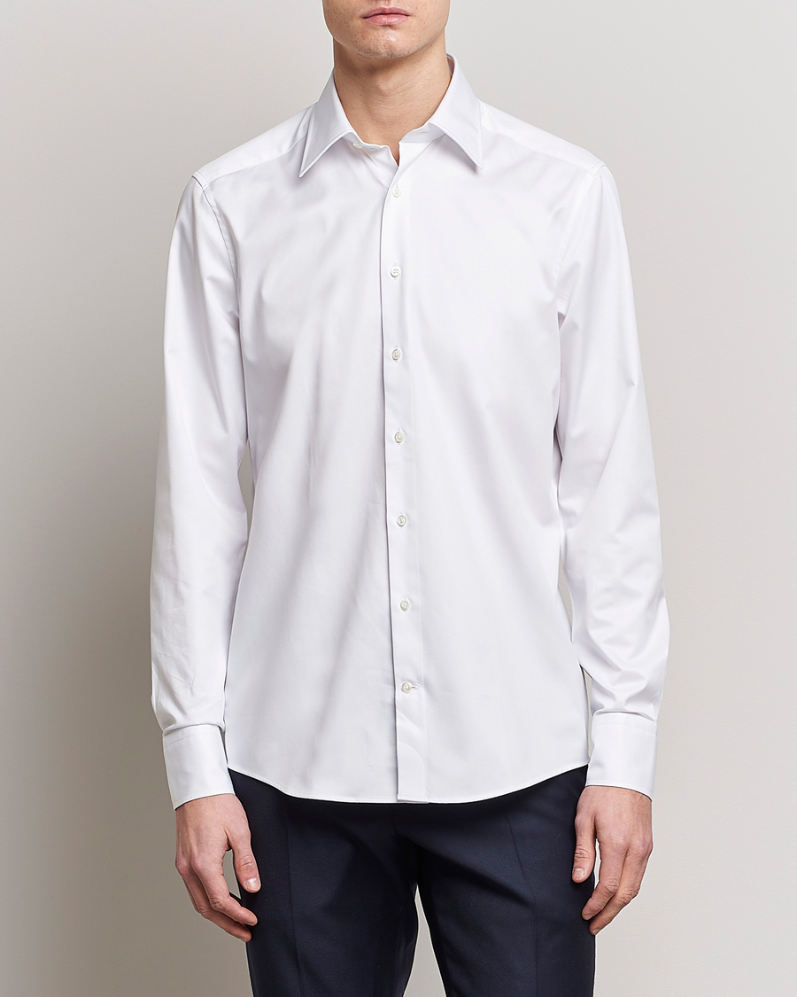 Herren | Hemden | Stenströms | Slimline Kent Collar Shirt White
