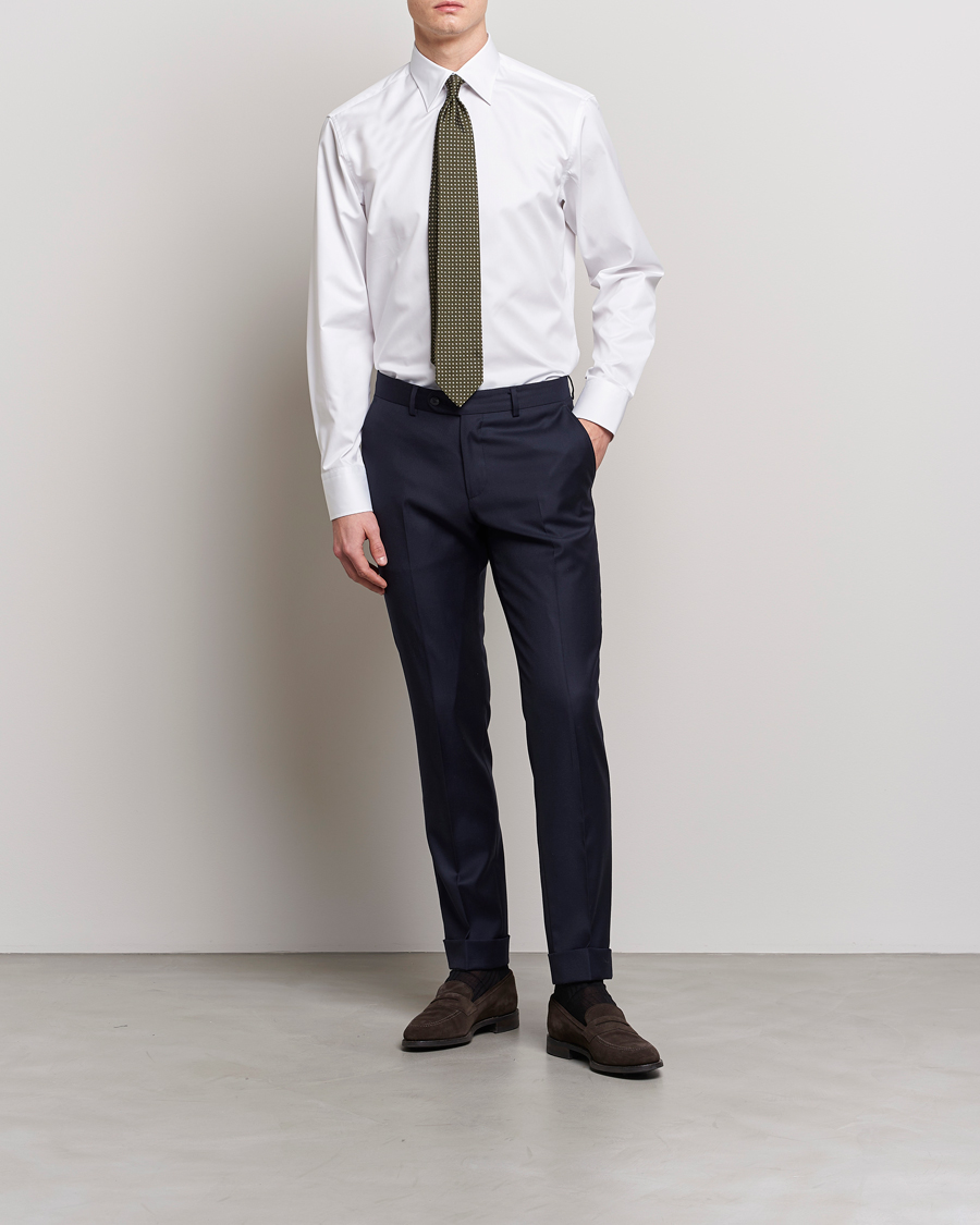 Herren | Kleidung | Stenströms | Fitted Body Kent Collar Shirt White