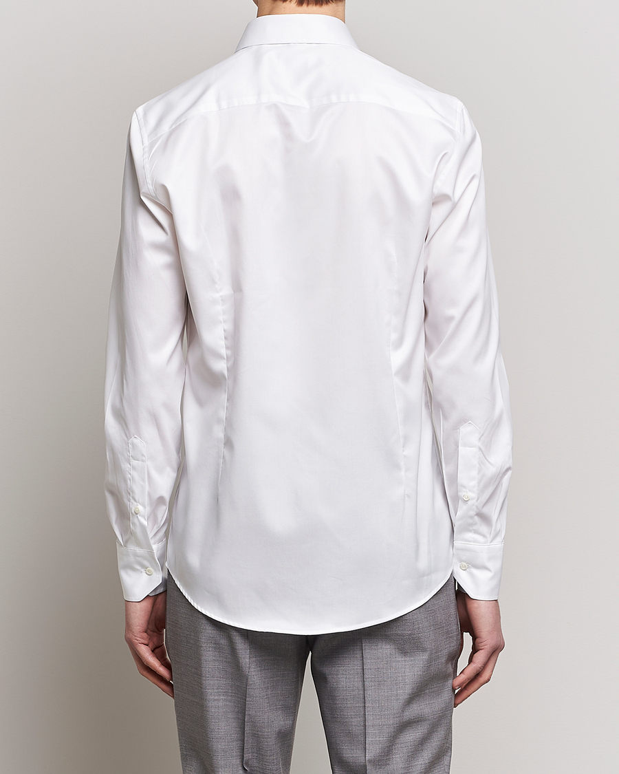 Herren | Hemden | Stenströms | Fitted Body Twofold Stretch Shirt White