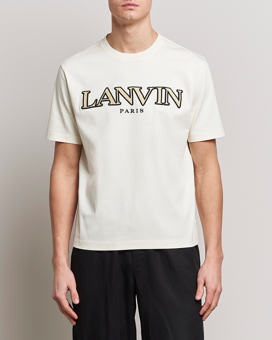 Herren | T-Shirts | Lanvin | Curb Embroidered Logo T-Shirt Milk
